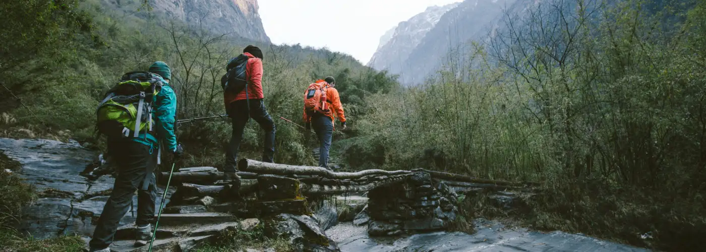 Hikers in the mountains