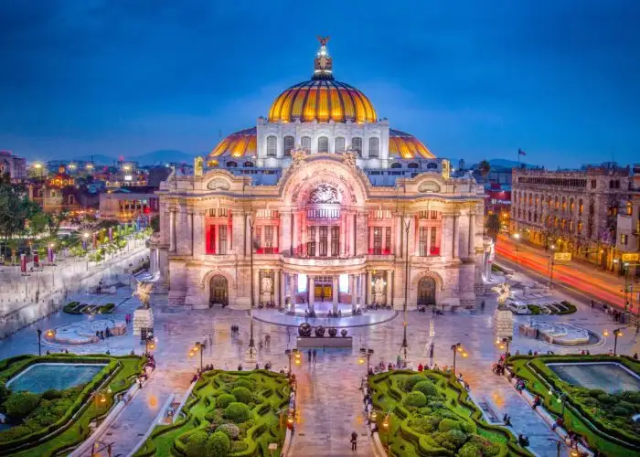 The Fine Arts Palace aka Palacio de Bellas Artes in Mexico City, Mexico