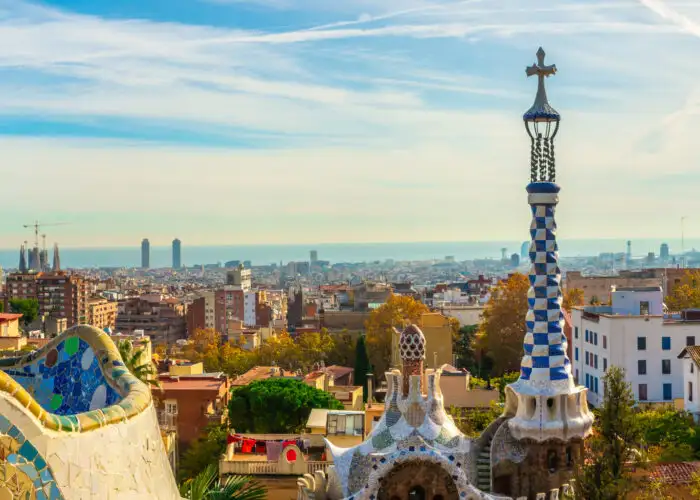 Panoramic view of the Barcelona skyline