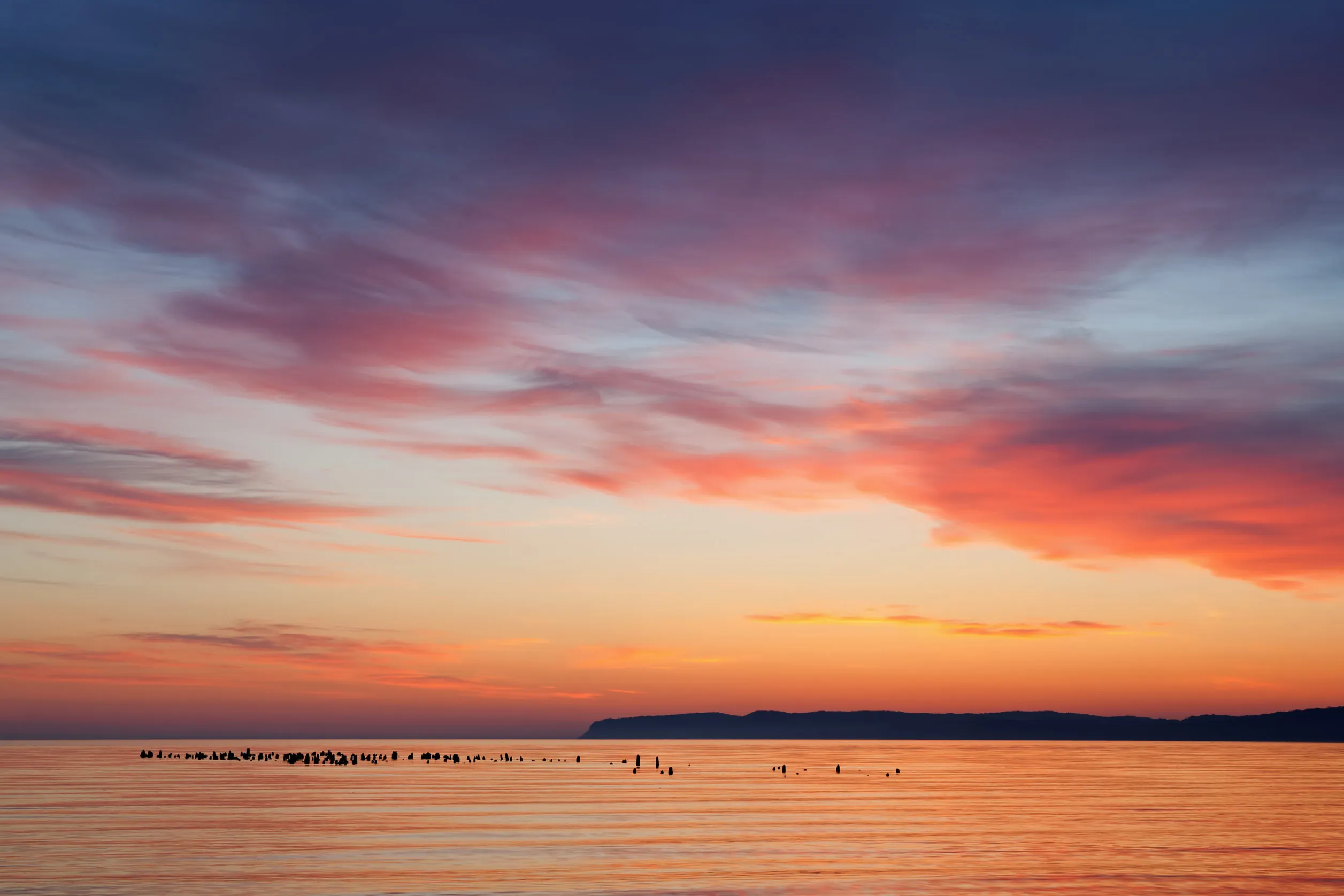 Sunset over Sleeping Bear Bay in Sleeping Bear Dunes National Park