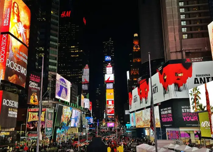 Times Square at night