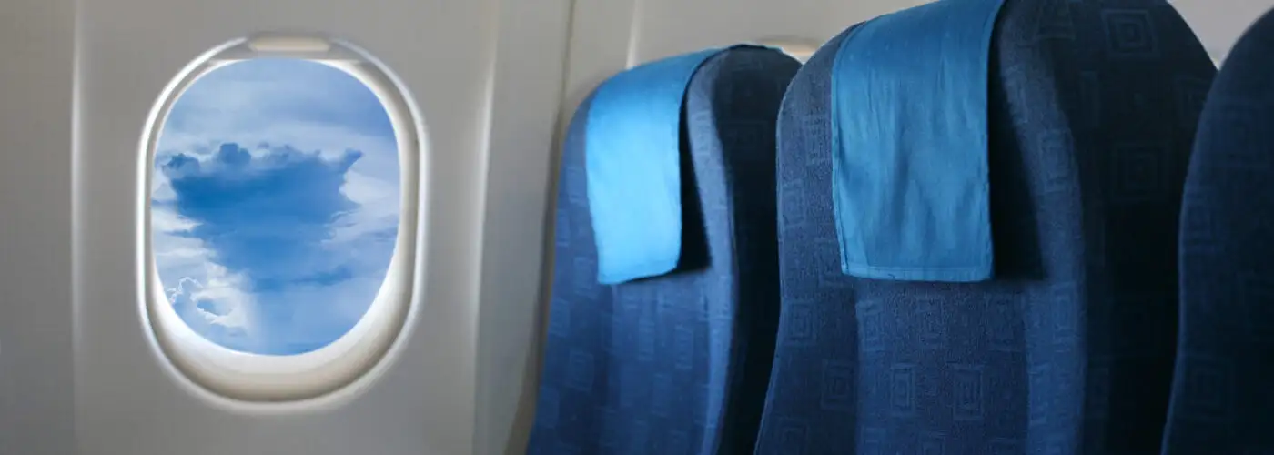 Airline seats next to window