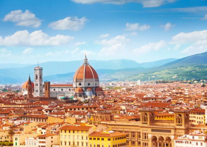 Skyline of Florence, Italy on a clear day