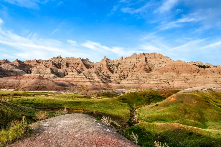 Badlands national park canyon valley views