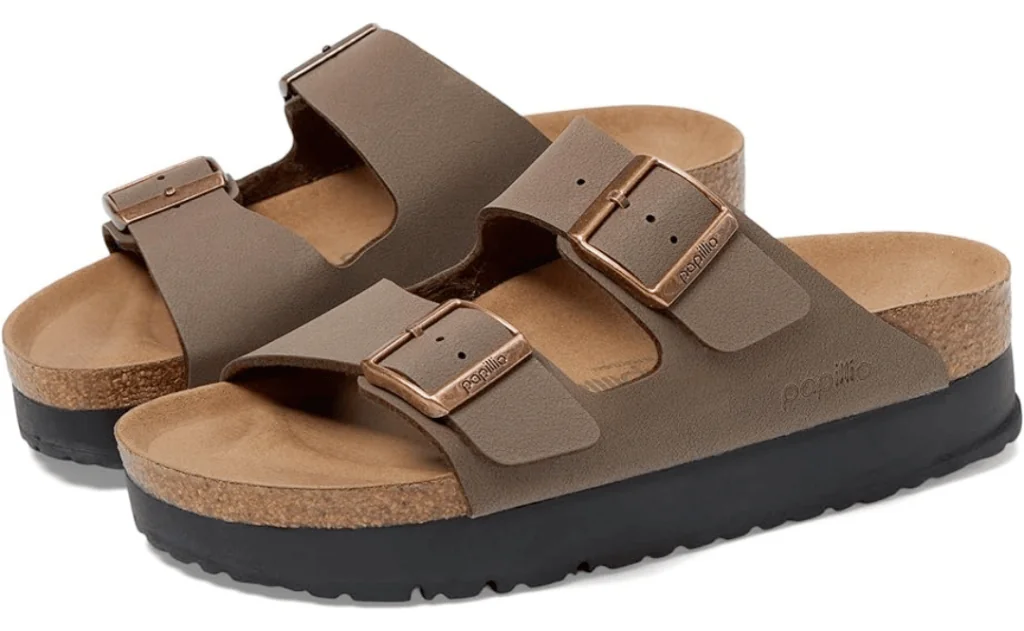 Papillio by Birkenstock Arizona Platform Sandal - Vegan in Mocha