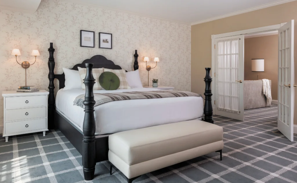 Cozy room with view of adjoining livingroom area at the Wentworth, Jackson, New Hampshire