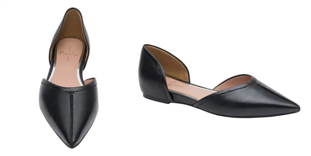 Linea Paolo Doria Pointed Toe flats in black