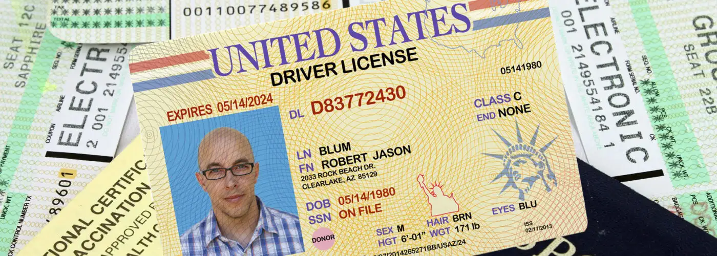 drivers license passport and boarding documents