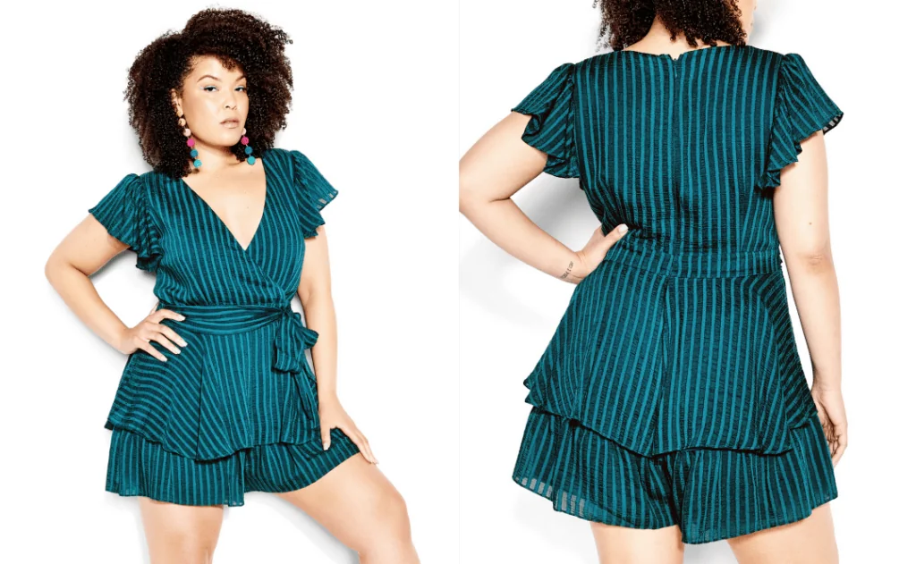 First Date Playsuit - teal - citychiconline 