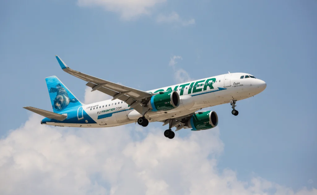 Frontier Airlines Airbus A320 with the Sea Lion 