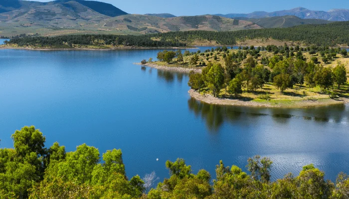 Gabriel y Galan dam, Granadilla, Ambroz Valley, Cáceres, Extremadura, Spain, Europe