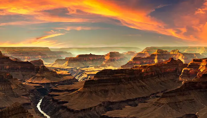 Grand Canyon National Park at sunset