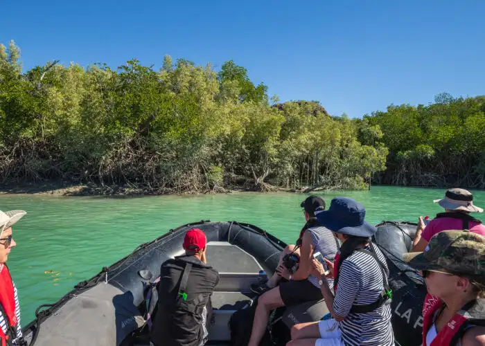 Group tour on zodiac.