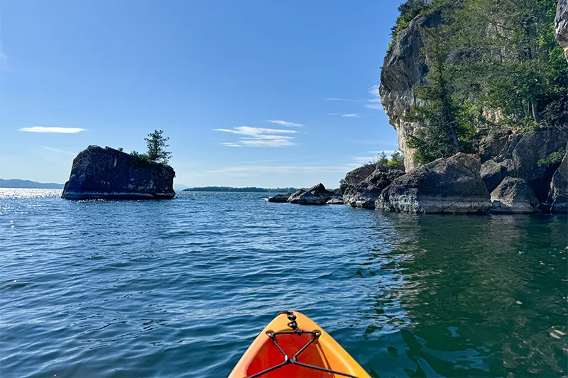 Kayaking on Lake Champlain