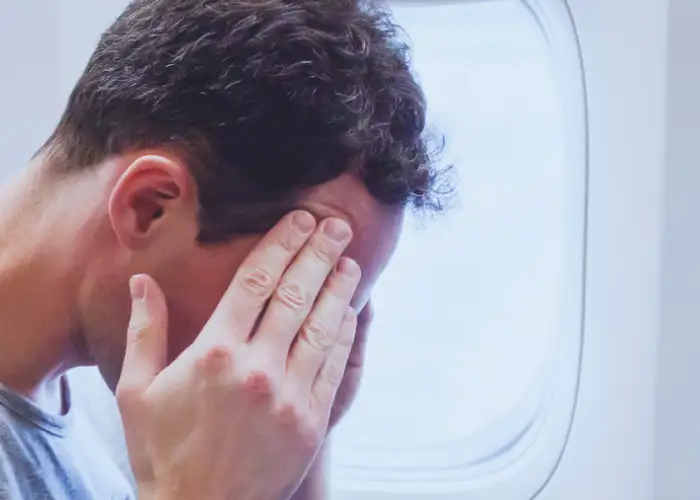 man airplane headache