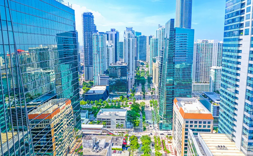 Miami Downtown Brickell Skyline Florida