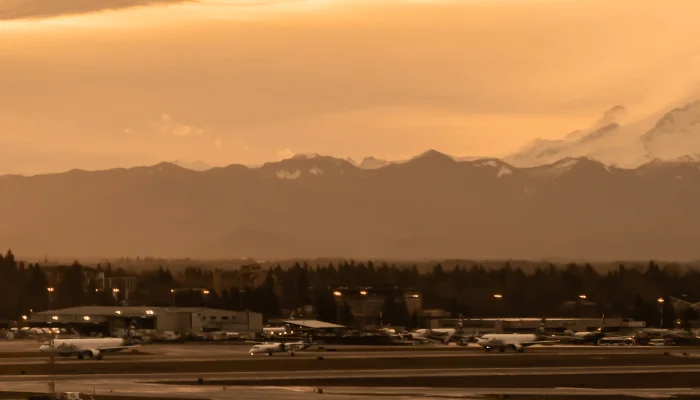 Seattle Airport, UNITED STATES Of AMERICA - Beautiful sunset view