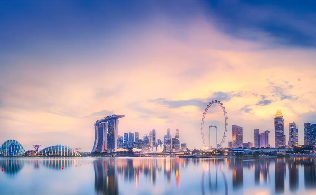 Singapore skyline background