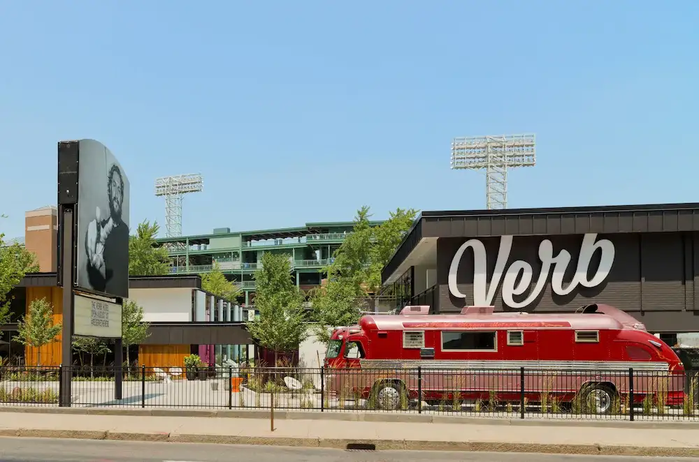 Front entrance of The Verb Hotel in Boston, Massachusetts, United States