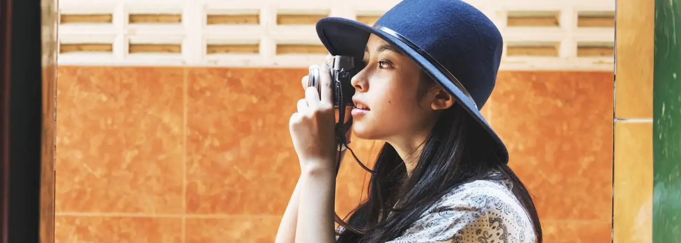 woman taking a photo